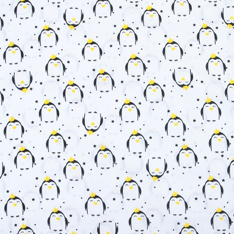 Маломеры бязь плательная 150 см 1835/1 Королевский пингвин 0.9 м