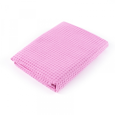 Полотенце вафельное банное Премиум 150/75 см цвет 071 розовый