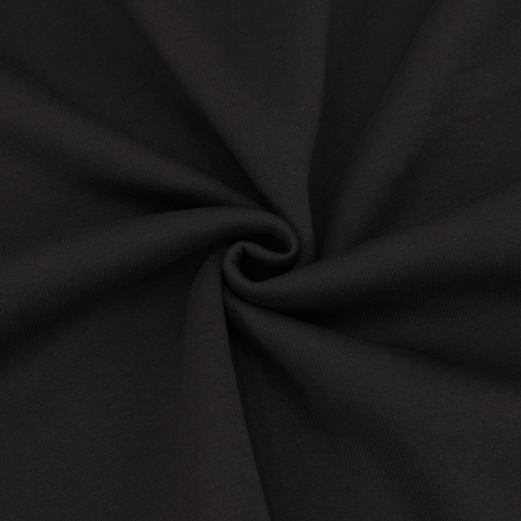 Ткань на отрез футер 3-х нитка компакт пенье начес цвет черный