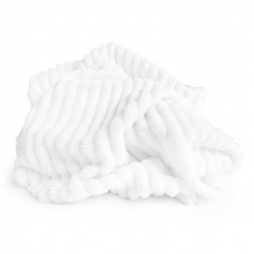 Мерный лоскут Плюш Минки Полоса Китай 180 см цвет белый 1.9 м