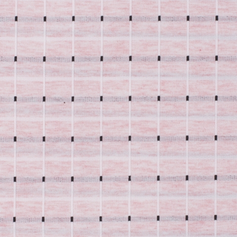 Ткань на отрез футер петля с лайкрой Жаккард цвет розовый