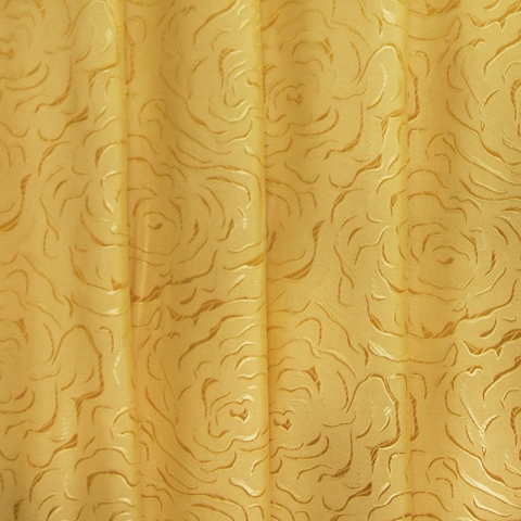 Портьерная ткань 150 см Роза цвет золото