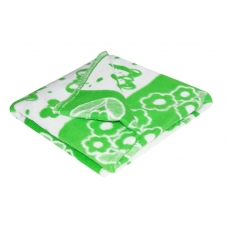 Одеяло детское байковое жаккардовое 140/100 см зеленый