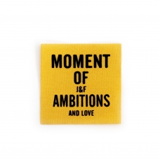 Нашивка Moment of ambitions 4,5*4,5 см цвет желтый