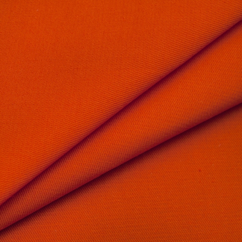 Ткань на отрез саржа цвет оранжевый