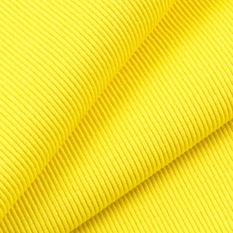 Ткань на отрез кашкорсе с лайкрой 2210-1 цвет желтый 2