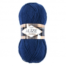 Пряжа для вязания Ализе LanaGold (49%шерсть, 51%акрил) 100гр цвет 215 черника