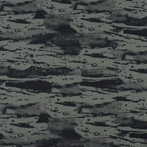 Ткань на отрез футер петля с лайкрой Камуфляж хаки