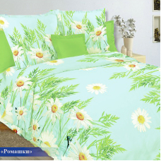 Бязь о/м 120 гр/м2 150 см 1480/1 Ромашки зел