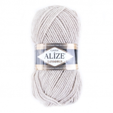 Пряжа для вязания Ализе LanaGold (49%шерсть, 51%акрил) 100гр цвет 152 беж меланж