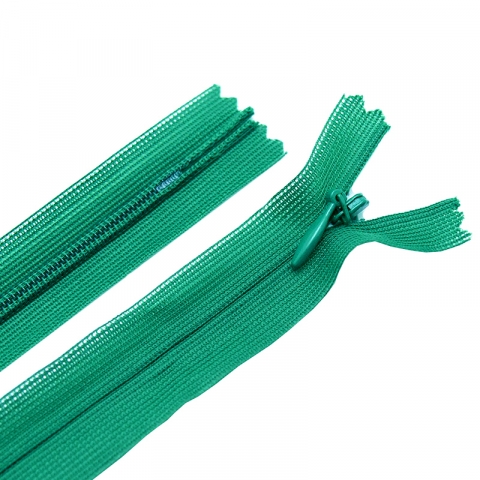 Молния пласт потайная №3 50 см цвет т-зеленый