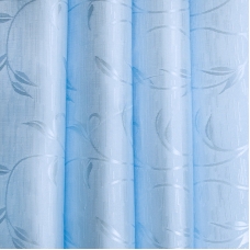 Маломеры портьерная ткань 150 см 17 цвет голубой ветка-лист 1.3 м