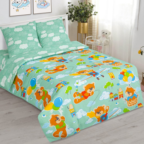 Бязь 120 гр/м2 детская 150 см 12644/1 Улётные мишки