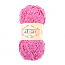 Пряжа для вязания Ализе Softy (100% микрополиэстер) 50гр/115 м цвет 033 ярко-розовый