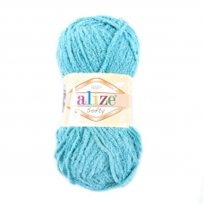 Пряжа для вязания Ализе Softy (100% микрополиэстер) 50гр/115 м цвет 490 светло-бирюзовый