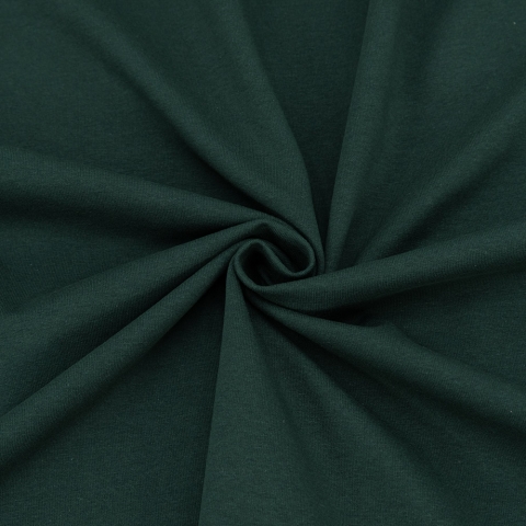 Ткань на отрез футер петля с лайкрой Темно-зеленый