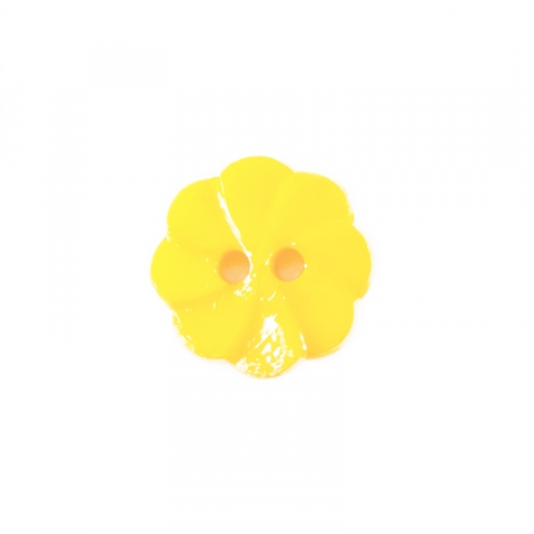 Пуговица детская на два прокола Розочка 13 мм цвет св-желтый упаковка 24 шт