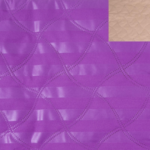 Ультрастеп 220 +/- 10 см цвет фиолетовый страйп-бежевый на отрез