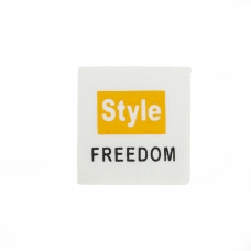 Нашивка Style FREEDOM 4.5*4.5 см цвет белый / желтый