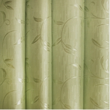 Портьерная ткань 150 см 6 цвет зеленый ветка-лист