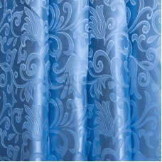 Портьерная ткань 150 см 68 цвет голубой вензель