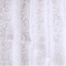 Портьерная ткань 150 см 31 цвет белый вензель