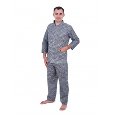 Пижама мужская бязь огурцы 48-50 цвет серый