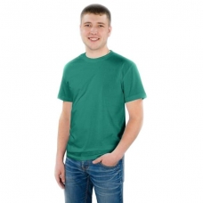 Мужская однотонная футболка цвет зеленый 48