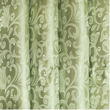 Мерный лоскут портьерная ткань 150 см 6 цвет зеленый вензель