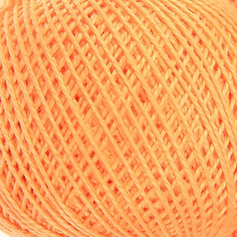Нитки для вязания Ирис 100% хлопок 25 гр 150 м цвет 0604 светло-оранжевый