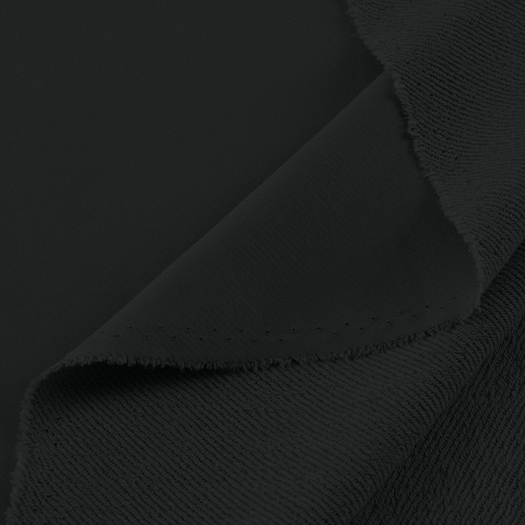 Ткань на отрез футер 3-х нитка диагональный цвет черный 3772-1