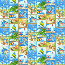 Вафельное полотно набивное 150 см 30146