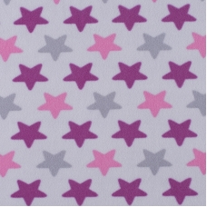 Ткань на отрез флис Звезды 40995/1 цвет сирень