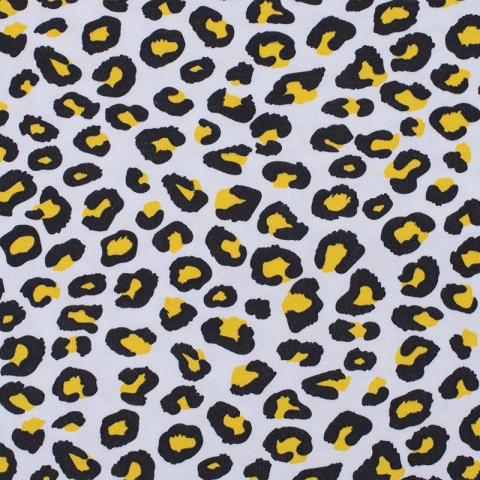 Ткань на отрез интерлок Леопардовая текстура 3176-20 цвет сахар