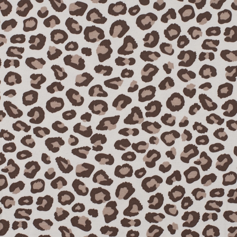 Ткань на отрез интерлок Леопардовая текстура 2664-20 цвет сливки