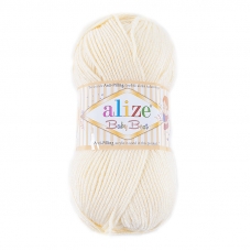 Пряжа для вязания Ализе BabyBest (90%акрил, 10%бамбук) 100гр цвет 001 молочный