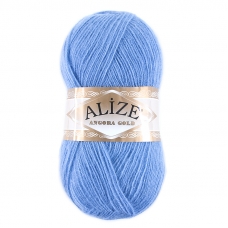 Пряжа для вязания Ализе AngoraGold (20%шерсть, 80%акрил) 100гр цвет 040 голубой