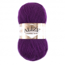 Пряжа для вязания Ализе AngoraGold (20%шерсть, 80%акрил) 100гр цвет 050 фуксия