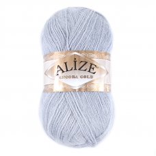 Пряжа для вязания Ализе AngoraGold (20%шерсть, 80%акрил) 100гр цвет 420 серая лаванда