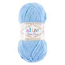 Пряжа для вязания Ализе BabyBest (90%акрил, 10%бамбук) 100гр цвет 040 голубой