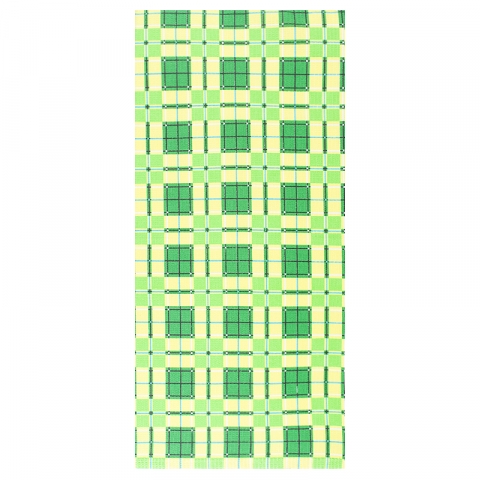 Полотенце вафельное 35/70 см 397/2 Новая клетка цвет зеленый