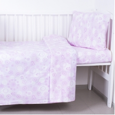 Постельное белье в детскую кроватку из бязи 250/41 цвет розовый