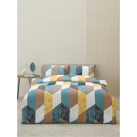 Постельное белье VT из полисатина 4102 2-х сп с евро простыней с наволочками 50х70