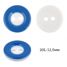 Пуговицы пластик TBY P-991-07 цв.07 серо-синий 20L-12-13мм, 2 прокола 10 шт