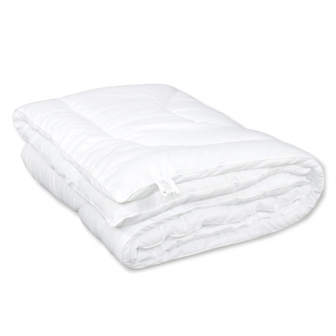 Одеяло Комфорт облегченное с кантом полиэфир чехол белый п/э 150 гр/м2 140/205