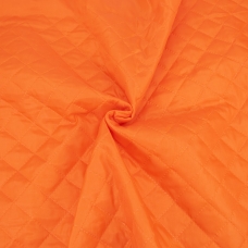 УЦЕНКА ткань на отрез стёганая таффета 190Т на синтепоне 100 гр. цвет оранжевый
