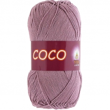 Coco 4307 100% мерсеризованный хлопок 50гр 240м (Индия) цвет пыльн.роза