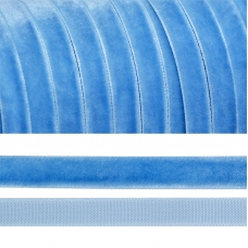 Лента бархатная 10 мм TBY LB1083 цвет голубой 1 метр