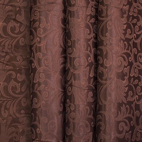 Портьерная ткань 150 см на отрез 100/2С цвет 9 коричневый