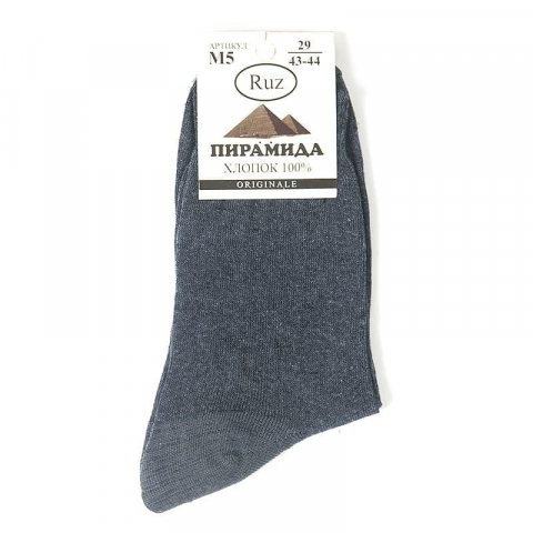 Мужские носки М5 Пирамида цвет темно-серый размер 29